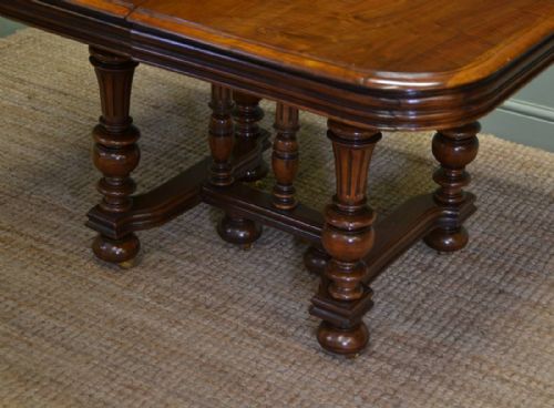 fig 2. Victorian Solid French Walnut Antique Extending Dining Table