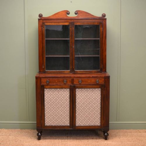 Unusual Small Regency Glazed Antique Chiffonier / Cabinet