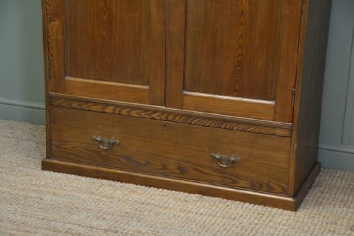 fig 1. Unusual Low Victorian Arts And Crafts Antique Wardrobe