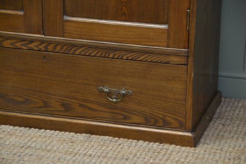 fig 2. Unusual Low Victorian Arts And Crafts Antique Wardrobe