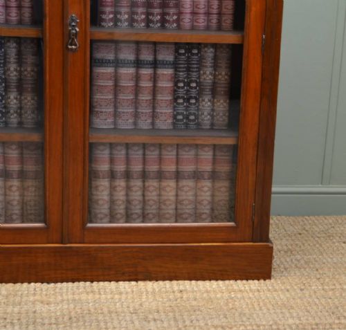 fig 1. Quality Victorian Walnut Antique Glazed Bookcase