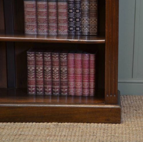 fig 1. Large Edwardian Walnut Antique Open Bookcase