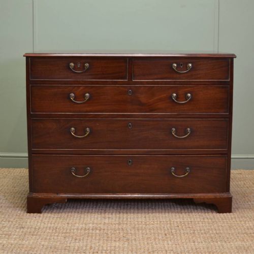 Fine Quality Small Georgian Figured Mahogany Antique Chest of Drawers