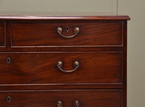 fig 2. Fine Quality Small Georgian Figured Mahogany Antique Chest Of Drawers
