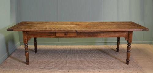 Huge 9 Ft Long Victorian French Country Farmhouse Antique Kitchen Table