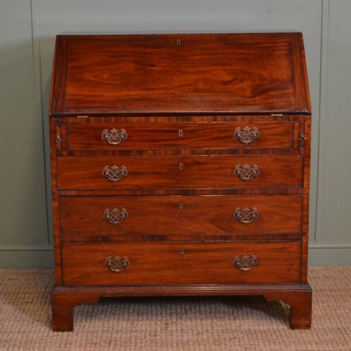 Georgian Mahogany Antique Writing Bureau