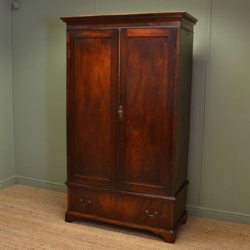 Characterful Solid Mahogany Antique Georgian Wardrobe.