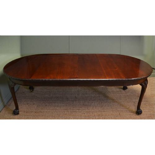 fig 1. Magnificent Quality Solid Mahogany Hairy Claw Foot Extending Dining Table