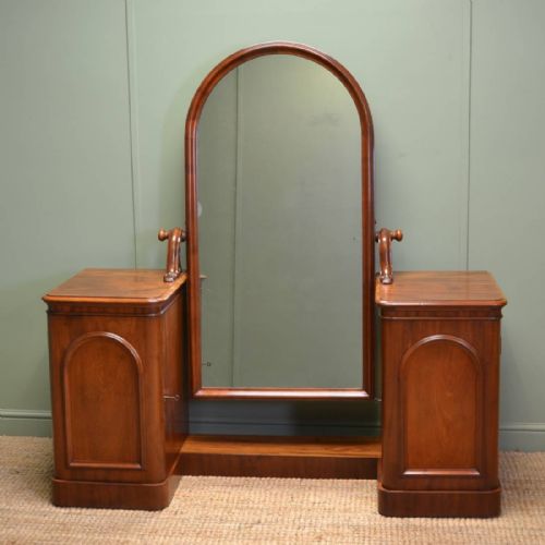 Magnificent Quality Unusual Elegant Victorian Cheval Mahogany Dressing Table