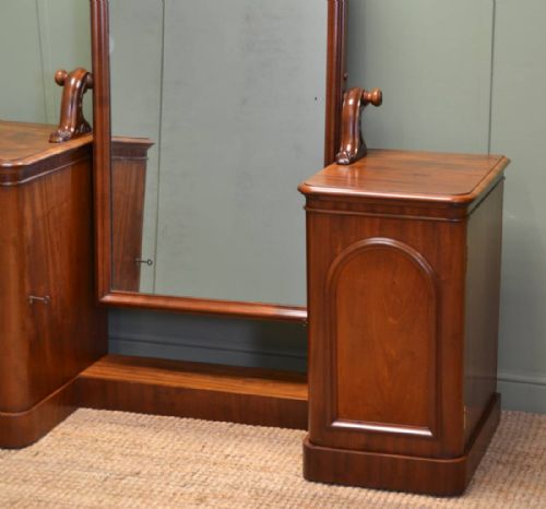 fig 1. Magnificent Quality Unusual Elegant Victorian Cheval Mahogany Dressing Table