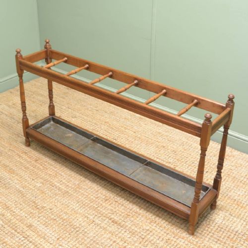 Large Victorian Antique Pine Umbrella Stand