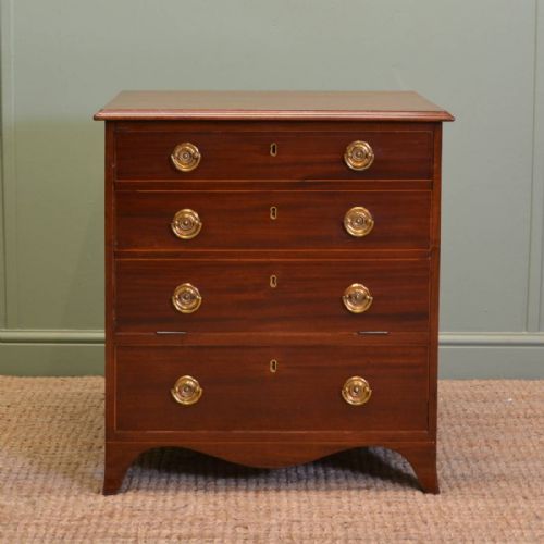Small Regency Mahogany Antique Cabinet / Commode
