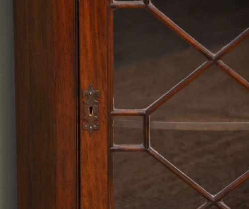 fig 3. Georgian Antique Glazed Mahogany Floor Standing Antique Corner Cupboard