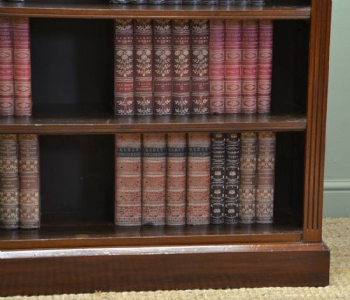fig 1. Quality Victorian Walnut Antique Open Bookcase