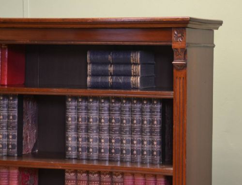 fig 2. Quality Victorian Walnut Antique Open Bookcase