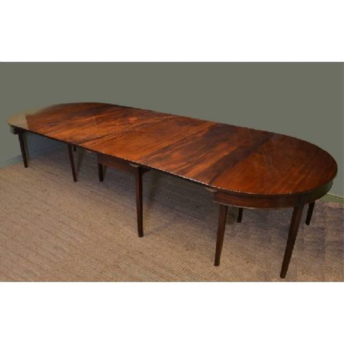 fig 1. Huge Twelve 12 Ft Georgian Mahogany Antique Dining Table