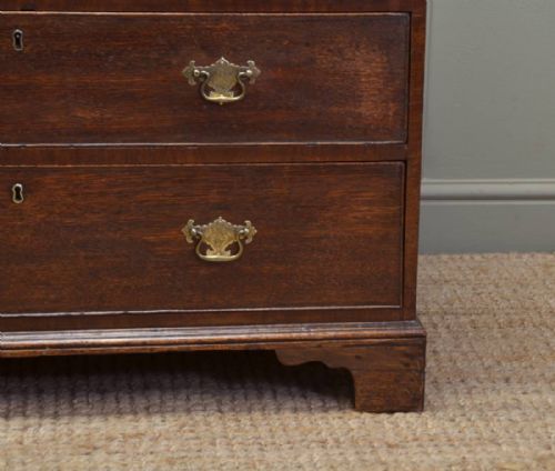fig 1. Charming Country Georgian Antique Oak Small Chest Of Drawers