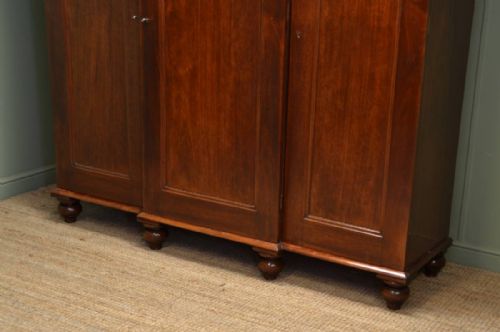 fig 1. Magnificent quality William IV Breakfront Antique Triple Wardrobe