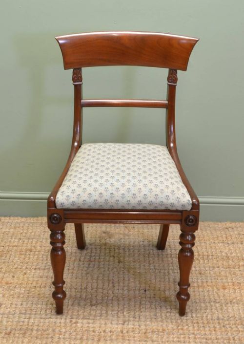 fig 1. Fine Set of 6 Regency Mahogany Antique Dining Chairs