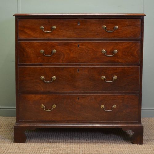 Beautifully Figured George III Mahogany Antique Chest of Drawers