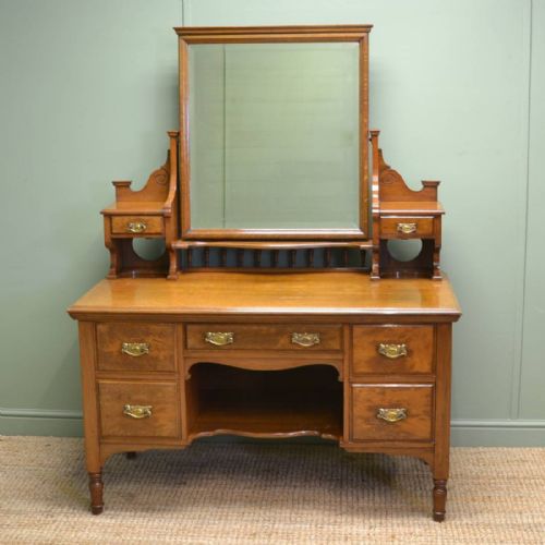 Quality Solid Oak Victorian Antique Dressing Table