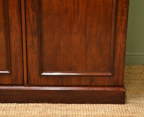 fig 1. Spectacular Quality Figured Mahogany Early Victorian Antique Triple Wardrobe