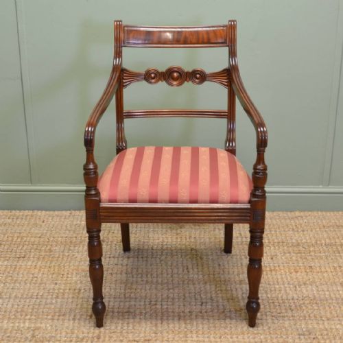 Quality Regency Mahogany Antique Desk Chair