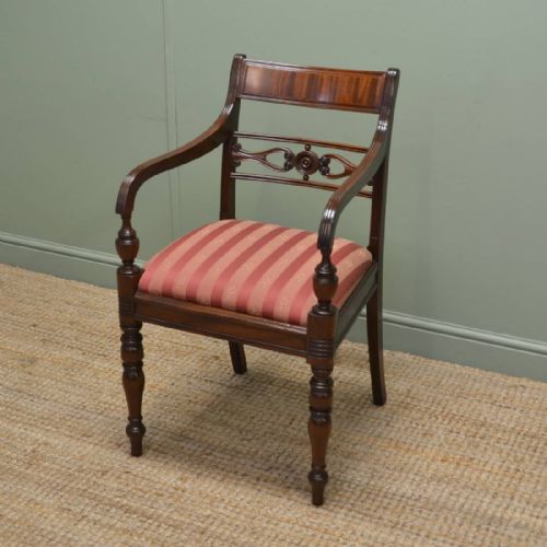 Fine Quality Regency Mahogany Antique Desk Chair