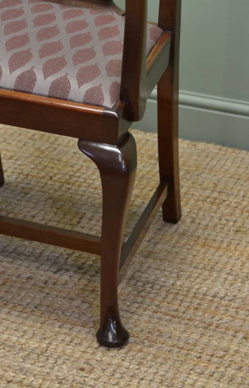 fig 2. Stunning Set Of Six Solid Mahogany Antique Edwardian Dining Chairs