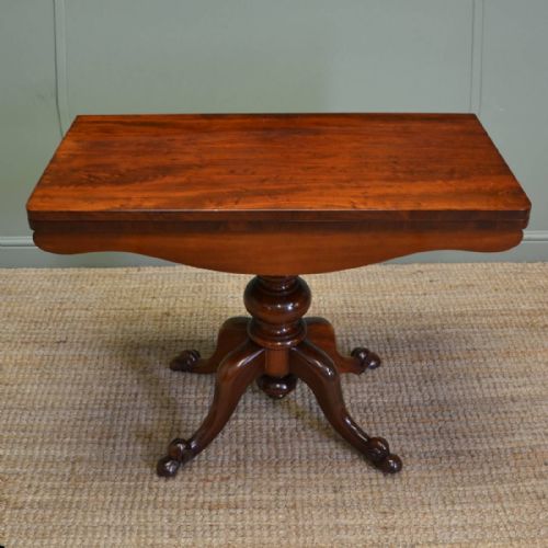 Elegant Victorian Figured Mahogany Antique Games / Console / Side Table