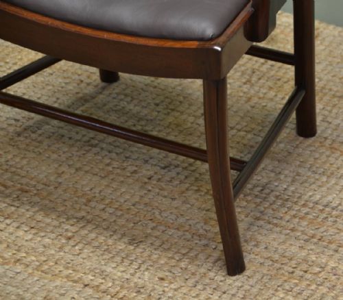 fig 1. Fine Quality Edwardian Solid Mahogany Cockpen Antique Desk Chair