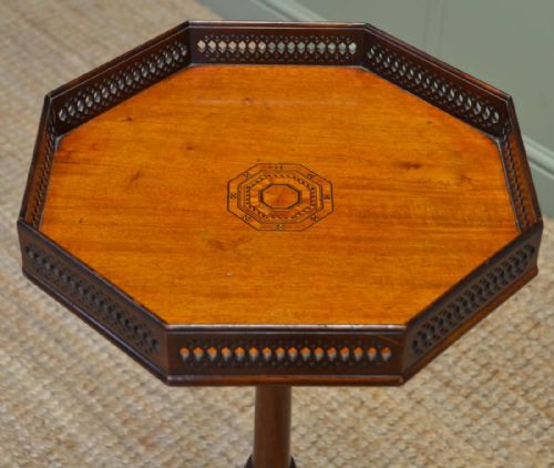 fig 1. Spectacular Quality Mahogany  Inlaid Edwardian Antique Occasional Table