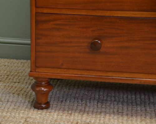 fig 1. Spectacular Figured Mahogany Victorian Antique Chest Of Drawers