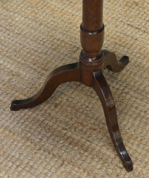 fig 1. Small Country Oak  Georgian Antique Tripod Occasional Table