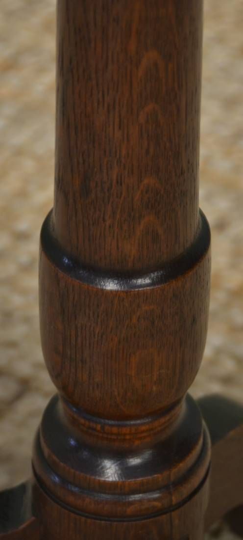 fig 2. Small Country Oak  Georgian Antique Tripod Occasional Table
