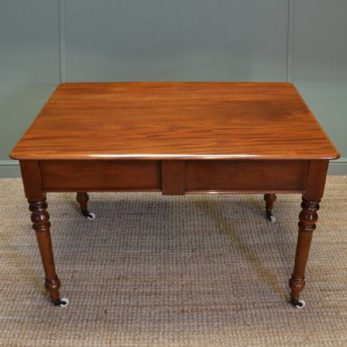 Magnificent Quality Victorian Figured Mahogany Antique Writing Table
