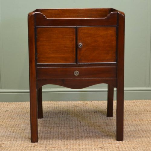 Edwardian Mahogany Antique Cabinet /  Bed / Side Table.