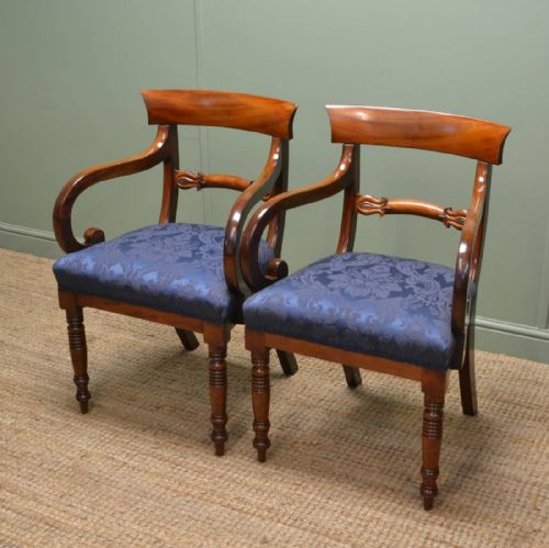Quality Pair of Regency Mahogany Side / Desk Chairs