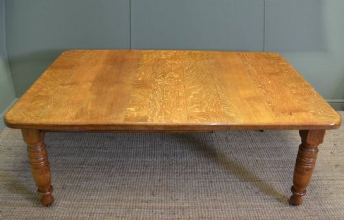 Solid Golden Oak Victorian Antique Extending Dining / Kitchen Table