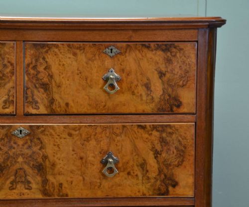 fig 2. Spectacular Figured Walnut Antique Victorian Chest Of Drawers