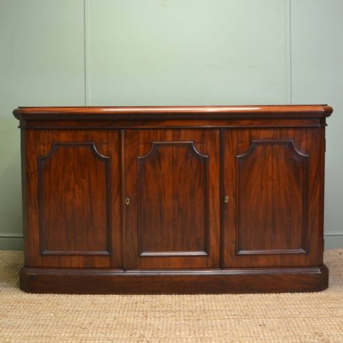 Quality Figured Mahogany Victorian Antique Sideboard / Cupboard