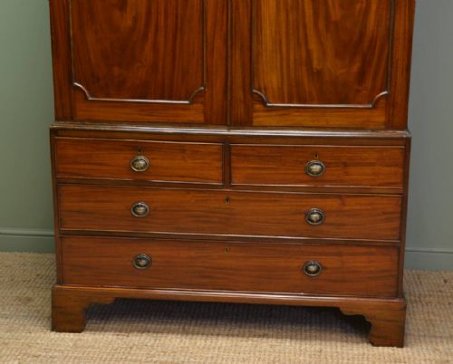 fig 1. Fine Regency Mahogany Antique Linen Press