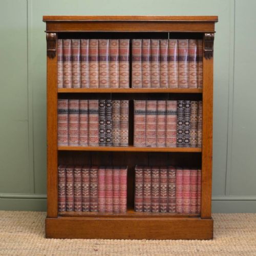 Characterful Victorian Oak Antique Open Bookcase