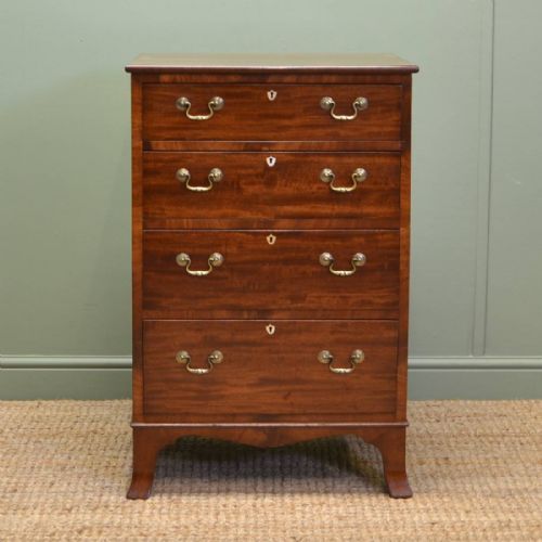 Quality Small / Slim Edwardian Mahogany Antique Chest of Drawers