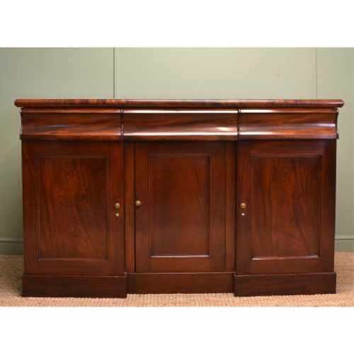 fig 1. Quality Victorian Figured Mahogany Antique Sideboard
