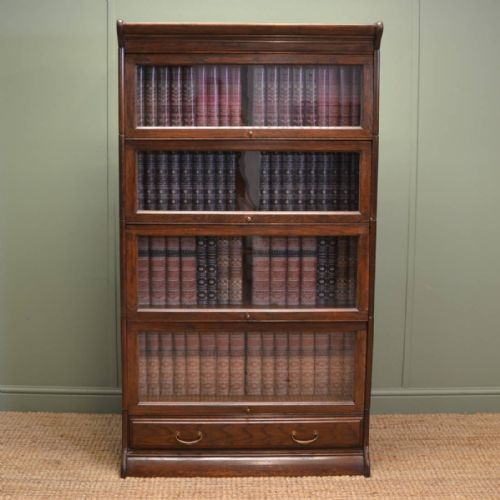 Antique Globe-wernicke Design Edwardian Oak Bookcase