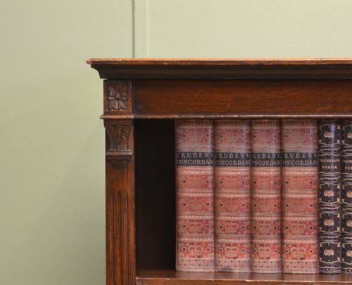 fig 2. Victorian Oak Antique Open Bookcase