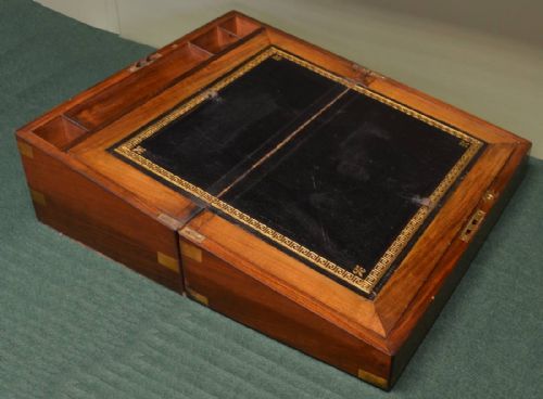 fig 1. Antique Victorian Walnut Writing Slope