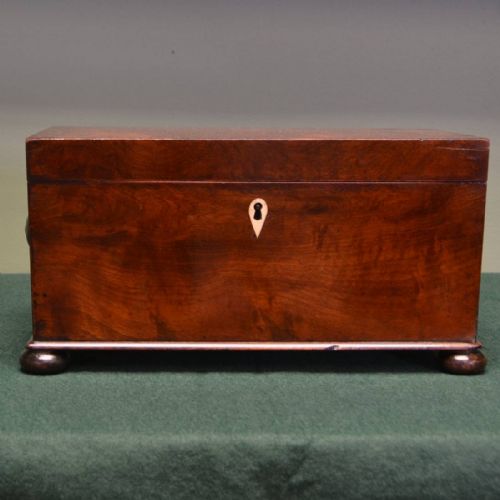 fig 1. Quality Regency Mahogany Antique Tea Caddy