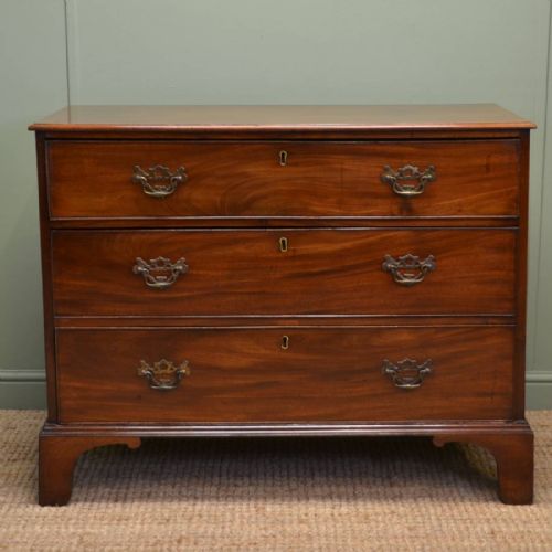 Beautifully Figured Georgian Mahogany Antique Chest of Drawers